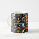 Mug Collage de guitare (Devant gauche)