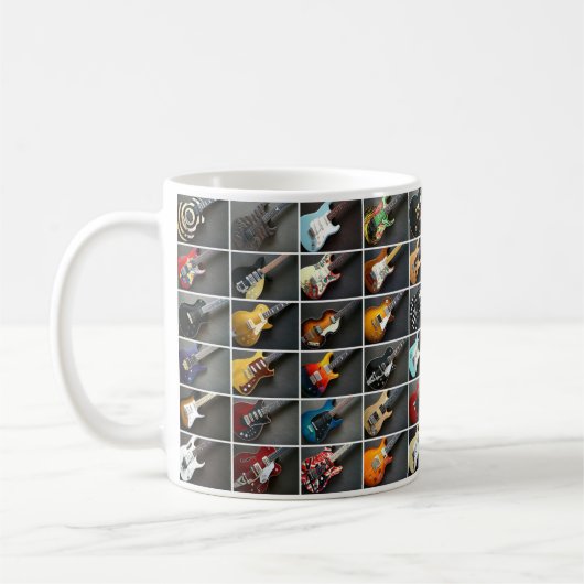 Mug Collage de guitare (Gauche)