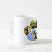 Mug Collage de la faune Bouddles de girafe (Devant gauche)