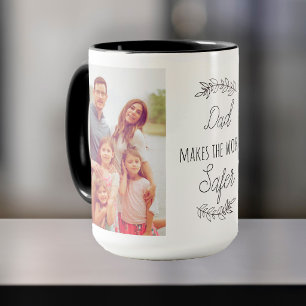 Mug Collage de la fête des pères papa rend le monde pl