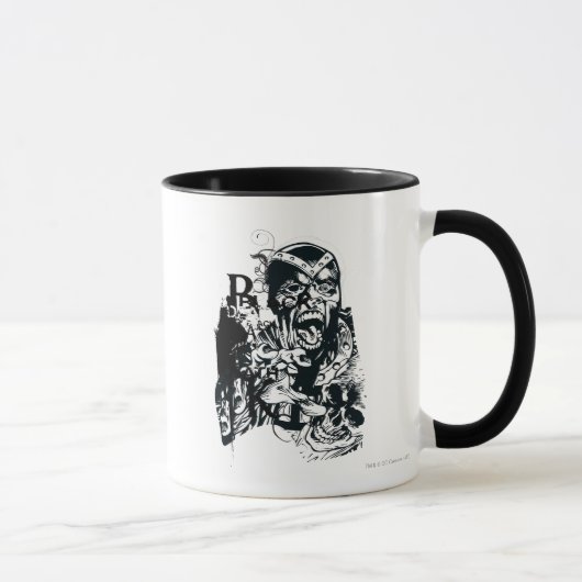 Mug Collage de la main noire et du crâne (Droite)