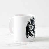 Mug Collage de la main noire et du crâne (Devant gauche)