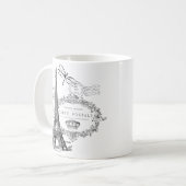 Mug collage de la tour Eiffel (Devant gauche)