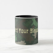 Mug Collage de la vache CaMOOflage en vert (Centre)