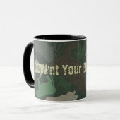 Mug Collage de la vache CaMOOflage en vert (Devant gauche)