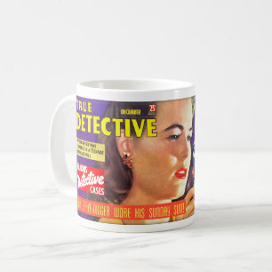 Mug COLLAGE DE MAGAZINE DÉTECTIVE vintage