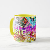 Mug Collage de musique (Devant gauche)