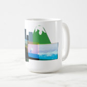 Mug Collage de nature sauvage (Devant droit)