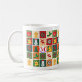 Mug Collage de Noël avec monogramme (Gauche)