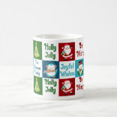 Mug Collage de Noël du Père Noël Personnalisé (Centre)