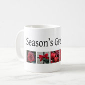Mug Collage de Noël en rouge (Devant gauche)