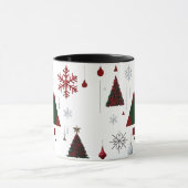 Mug Collage de Noël moderne géométrique et traditionne (Centre)
