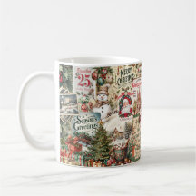 Collage de Noël vintage nostalgique