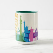 Mug Collage de pastel de monuments du monde (Centre)