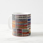 Mug Collage de patchwork : motif de courtepointe mixte (Devant gauche)