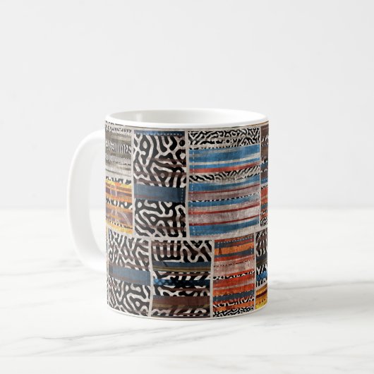 Mug Collage de patchwork : Motif de surface composée (Devant gauche)