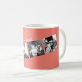 Mug Collage de photo d'Instagram avec 4 images - (Devant droit)