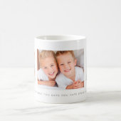Mug Collage de photo du blanc trois avec le message (Centre)