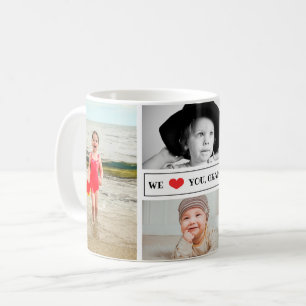 Mug Collage de photo nous vous aimons grand-maman