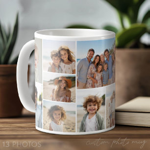 Mug Collage de photos - 13 photos en grille minimale m