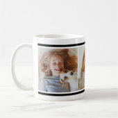 Mug Collage de photos à rayure noire classique (Gauche)