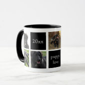 Mug Collage de photos Blocs de texte de l'année initia (Devant gauche)