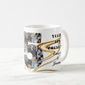Mug Collage de photos cadeaux de 75 ans par année (Devant droit)