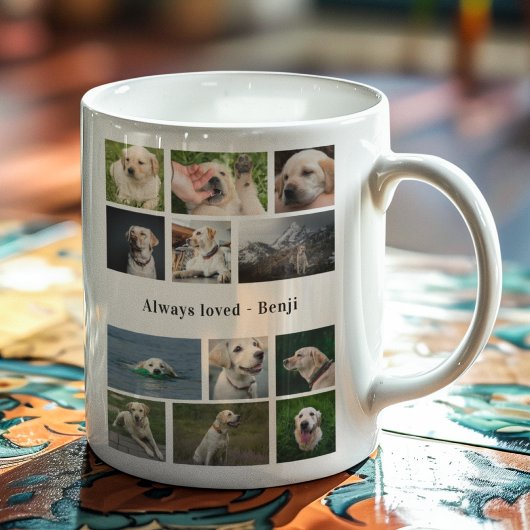 Mug Collage de photos d'amour de chien