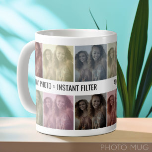 Mug Collage de photos d'art pop instantané Filtre auto