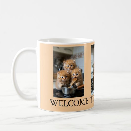 Mug Collage de photos de chat Meilleur papa de chat (Gauche)