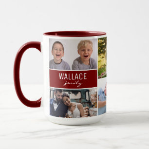 Mug Collage de photos de famille personnalisé Réunion