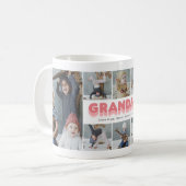 Mug Collage de photos de grand-mère (Devant gauche)