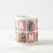 Mug Collage de photos de grand-mère Texte Rétro 6 Modè (Centre)