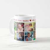 Mug Collage de photos de grand-mère typographie mignon (Devant gauche)