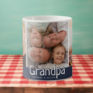 Mug Collage de photos de grand-père moderne Cadeau mig