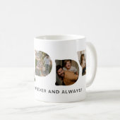 Mug Collage de photos de lettre PAPA (Devant droit)
