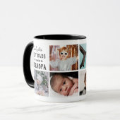 Mug Collage de photos de papy avec les noms des petits (Devant gauche)