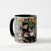 Mug Collage De Photos De Poulets Et De Coqs, (Devant gauche)