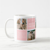 Mug Collage de photos de sœur moderne Rose (Gauche)