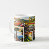 Mug Collage de photos de vacances et d'aventures de vo (Devant gauche)