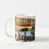 Mug Collage de photos de vacances et d'aventures de vo (Gauche)