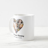 Mug Collage de photos du coeur Nous vous aimons maman (Devant gauche)