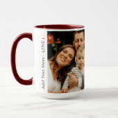Mug Collage de photos familiales - 2 photos et texte p (Gauche)