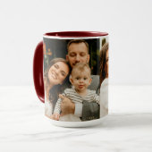 Mug Collage de photos familiales - 2 photos et texte p (Devant gauche)