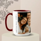 Mug Collage de photos familiales - 2 photos et texte p