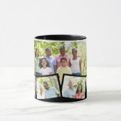 Mug Collage de photos familiales - 5 photos et texte p (Centre)