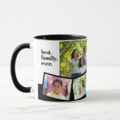 Mug Collage de photos familiales - 5 photos et texte p (Gauche)