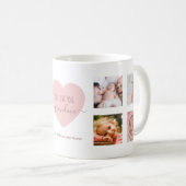 Mug Collage de photos Love Grand-mère Script Pink Hear (Devant droit)