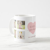 Mug Collage de photos Love Grand-mère Script Pink Hear (Devant gauche)