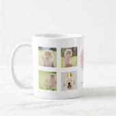 Mug Collage de photos Love Grand-mère Script Pink Hear (Gauche)